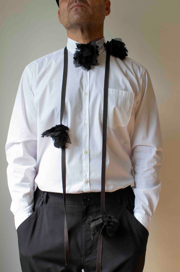 N° 44 crushed bloom tie - sumi black - M