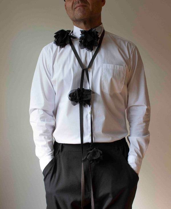 N° 44 crushed bloom tie - sumi black - M