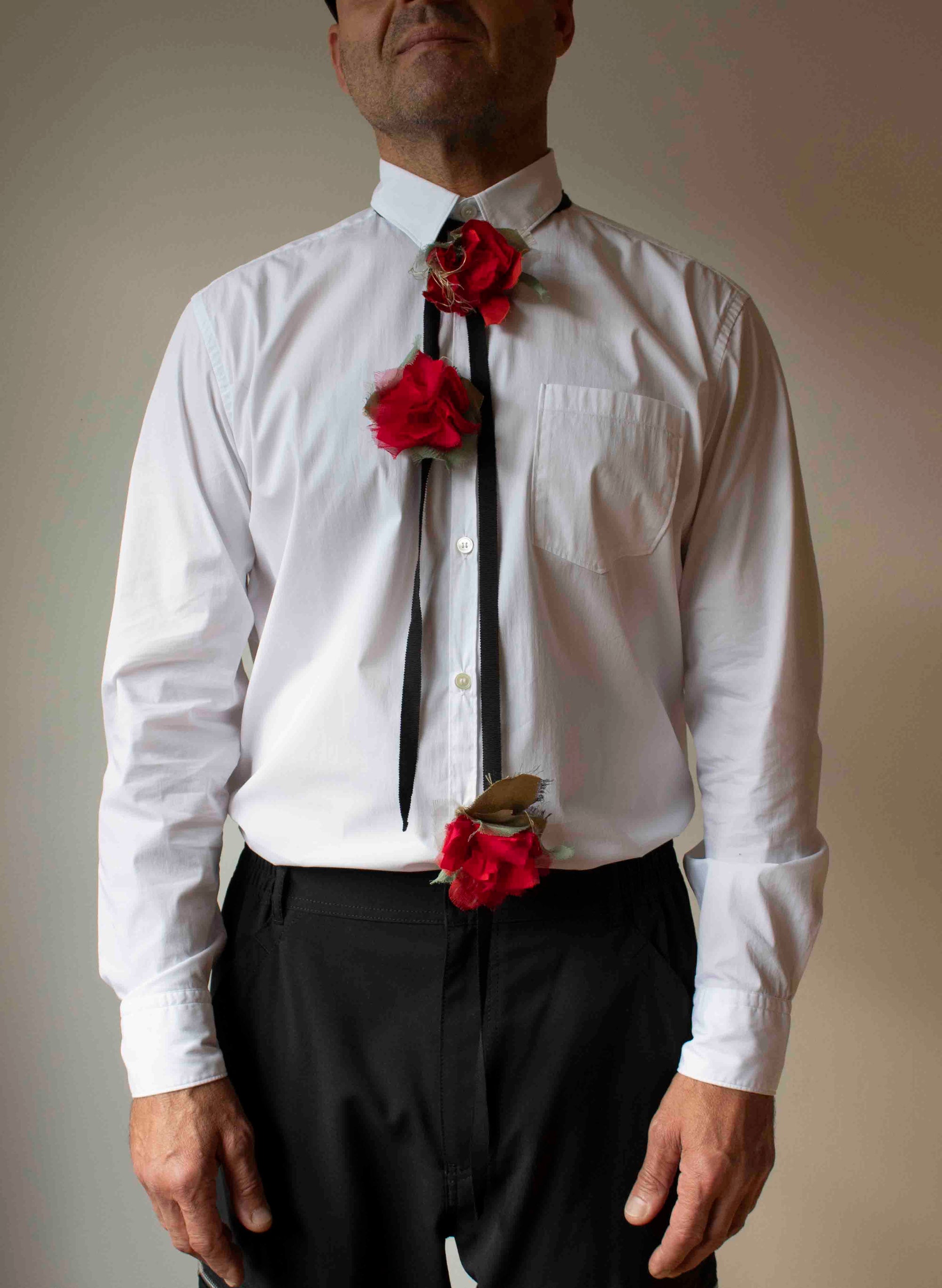 N° 49 crushed blooms accessory - ume red - S