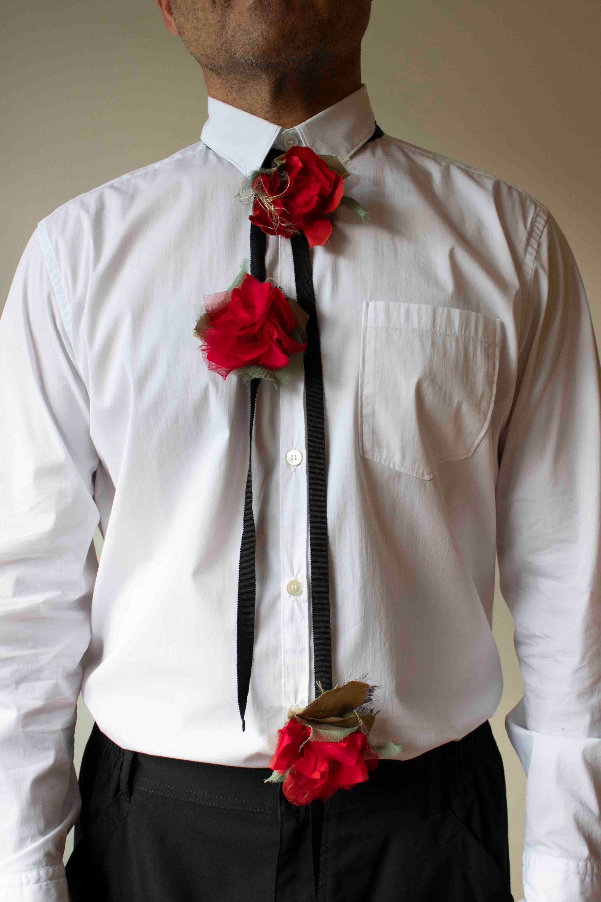 N° 49 crushed blooms accessory - ume red - S