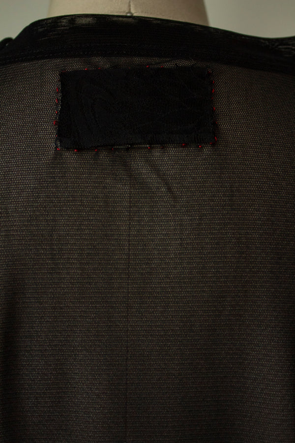 N° 249 sheer mesh multi-pressed flower t-shirt - S