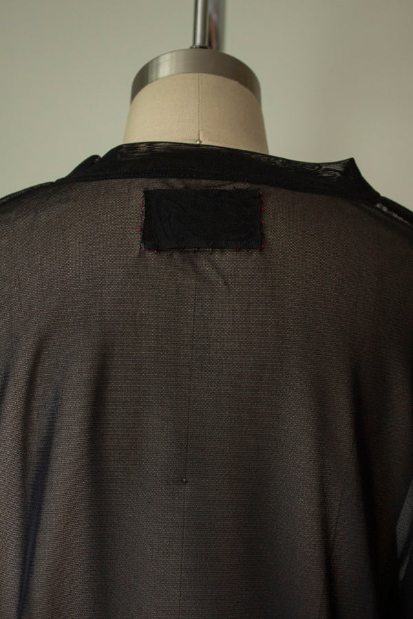 N° 249 sheer mesh multi-pressed flower t-shirt - S