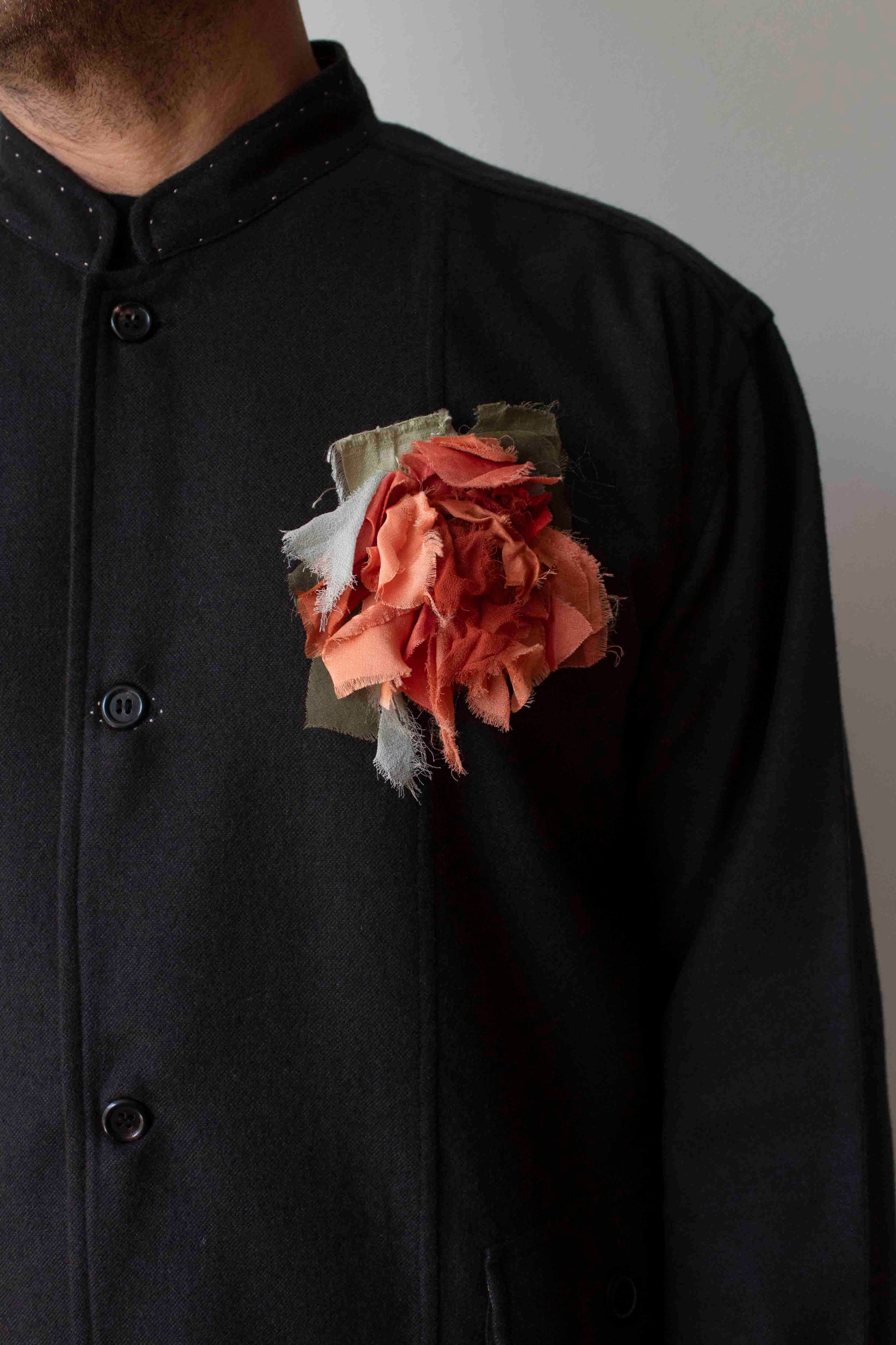 N° 51 crushed bloom brooch - sango coral - M