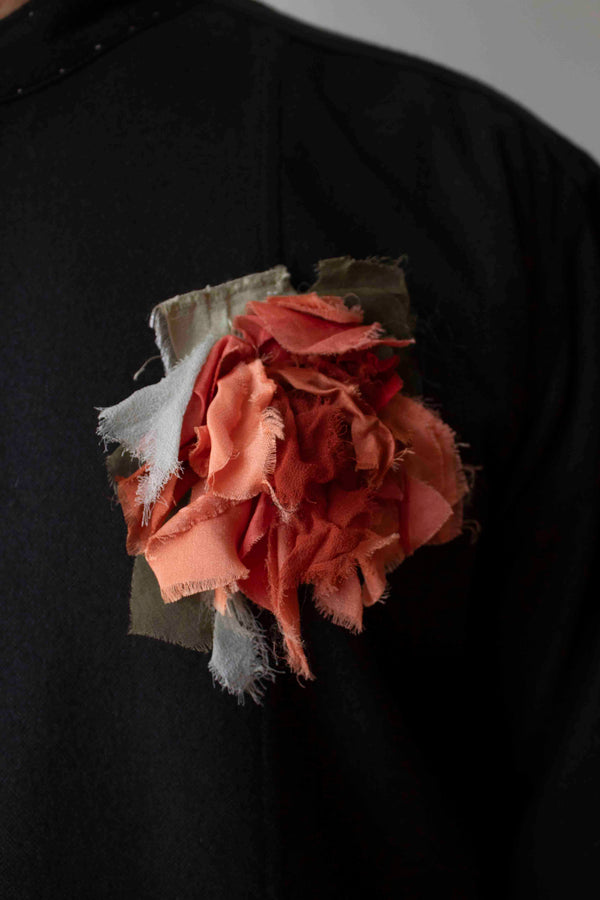 N° 51 crushed bloom brooch - sango coral - M