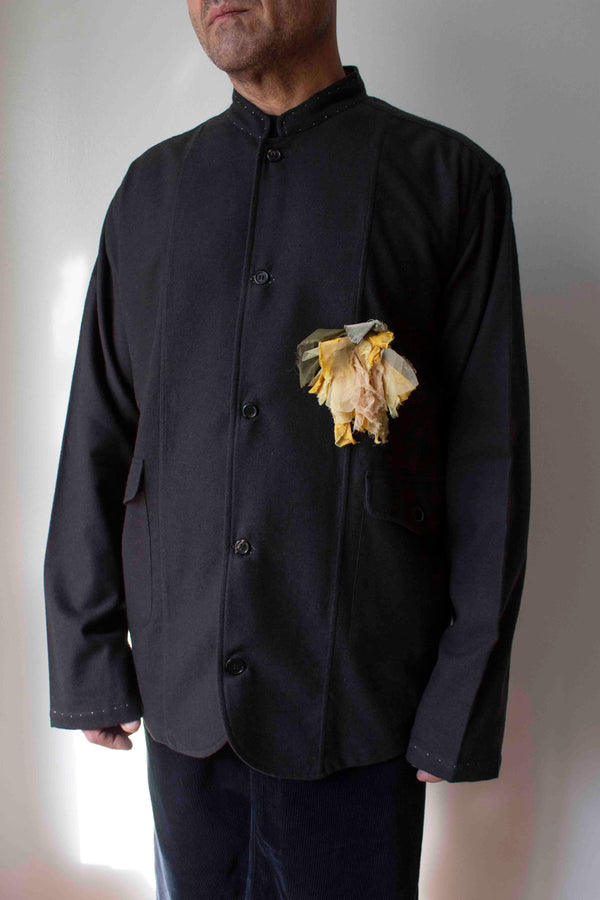 N° 51 crushed bloom brooch - taiyo yellow - M