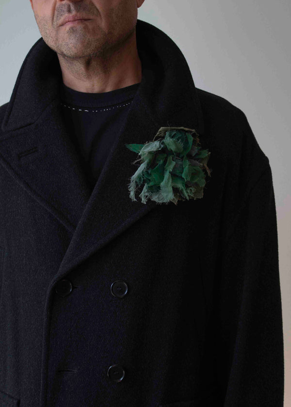 N° 51 crushed bloom brooch - matcha green - M