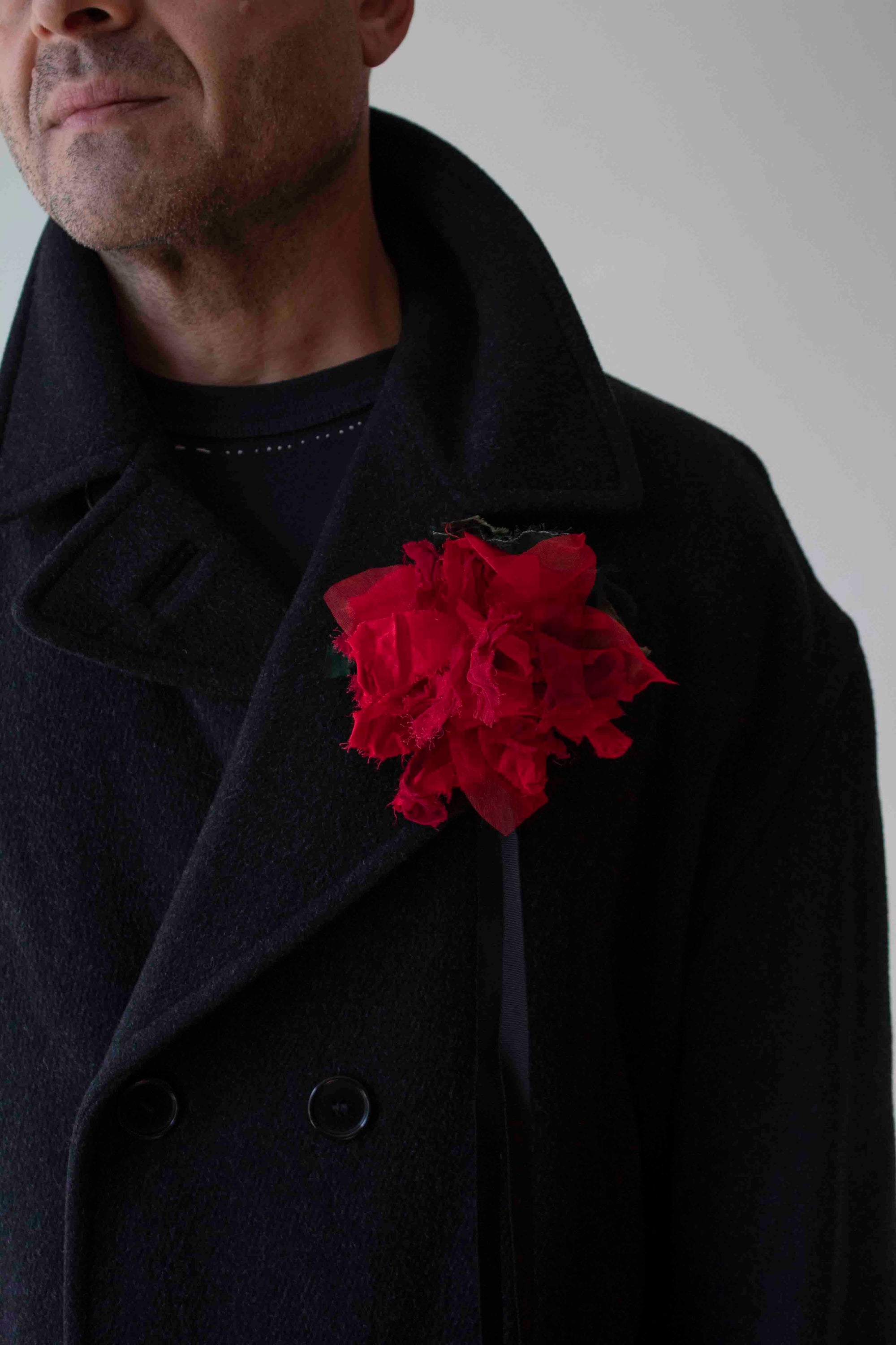 N° 44 crushed bloom wrap around accessory - ume red - M