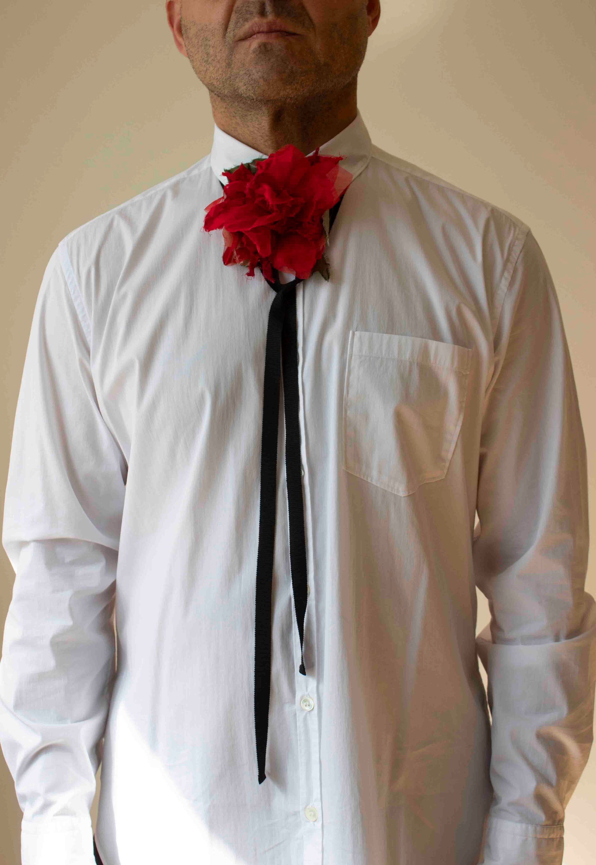 N° 44 crushed bloom wrap around accessory - ume red - M