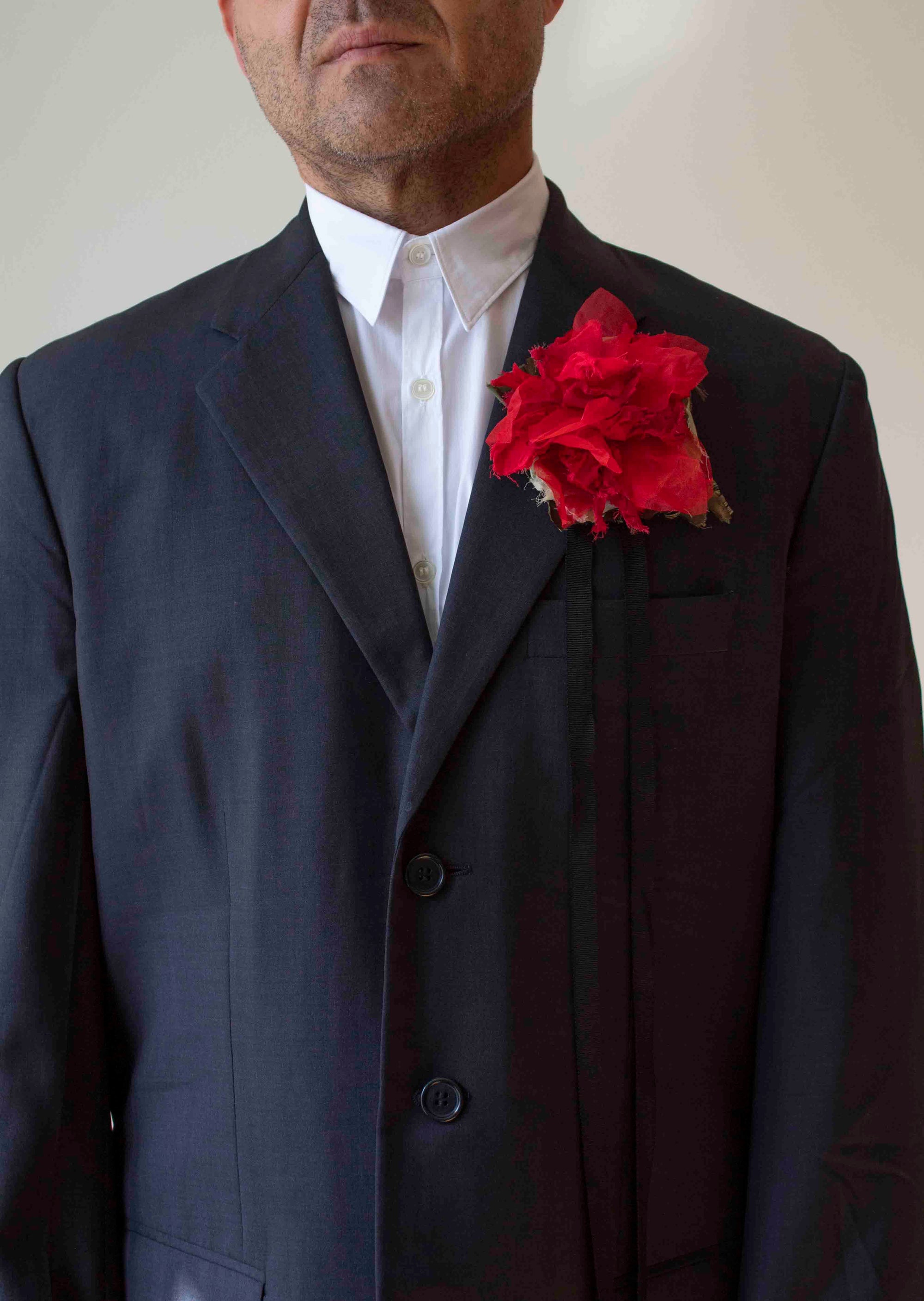 N° 44 crushed bloom wraparound accessory - ume red - M
