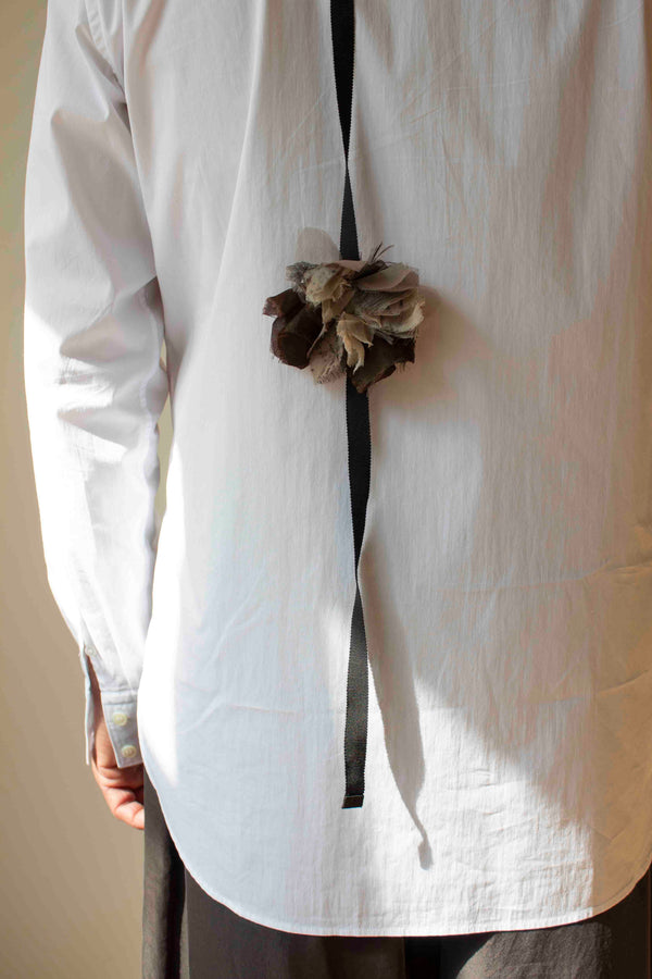N° 49 crushed blooms accessory - ibiguro grey/choco brown - S