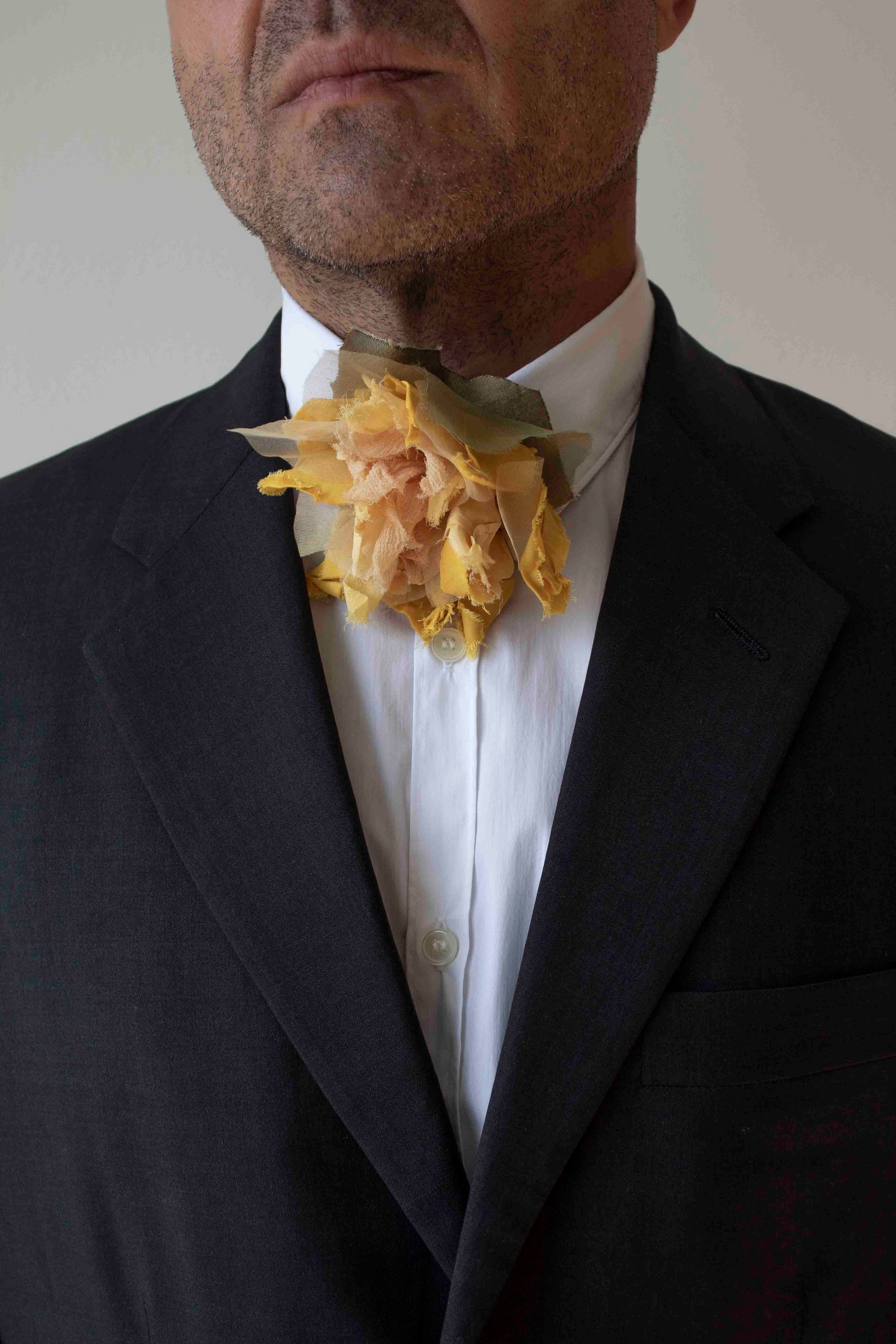 N° 44 crushed bloom tie - taiyo yellow - M