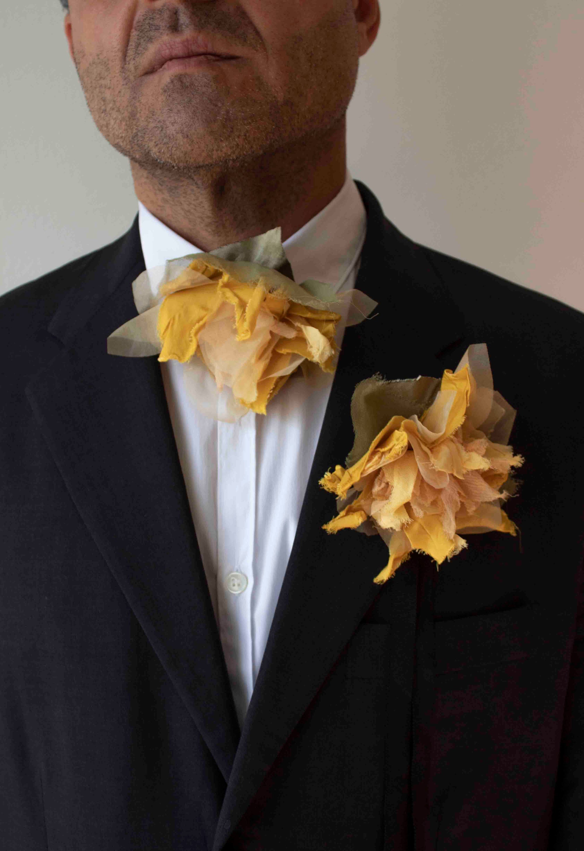 N° 44 crushed bloom choker - taiyo yellow - M
