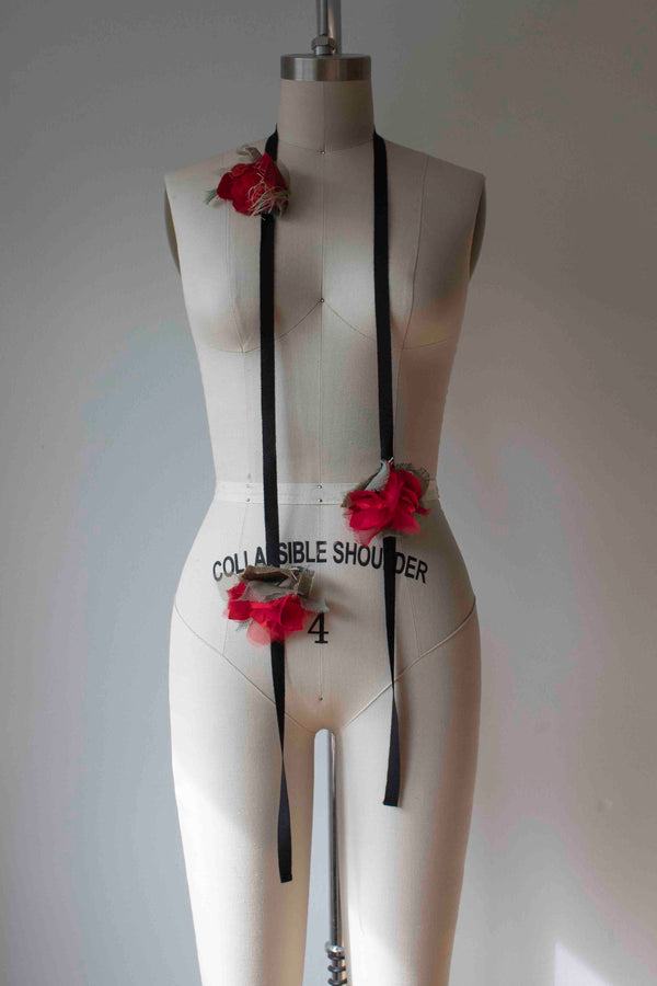 N° 49 crushed blooms accessory - ume red - S