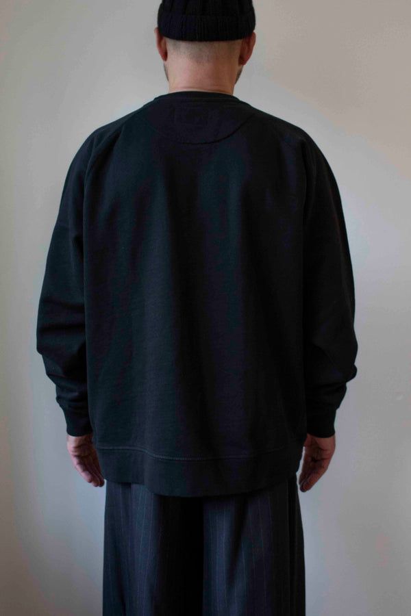 N° 356 pressed flower heavyweight sweatshirt - sumi black/choco brown