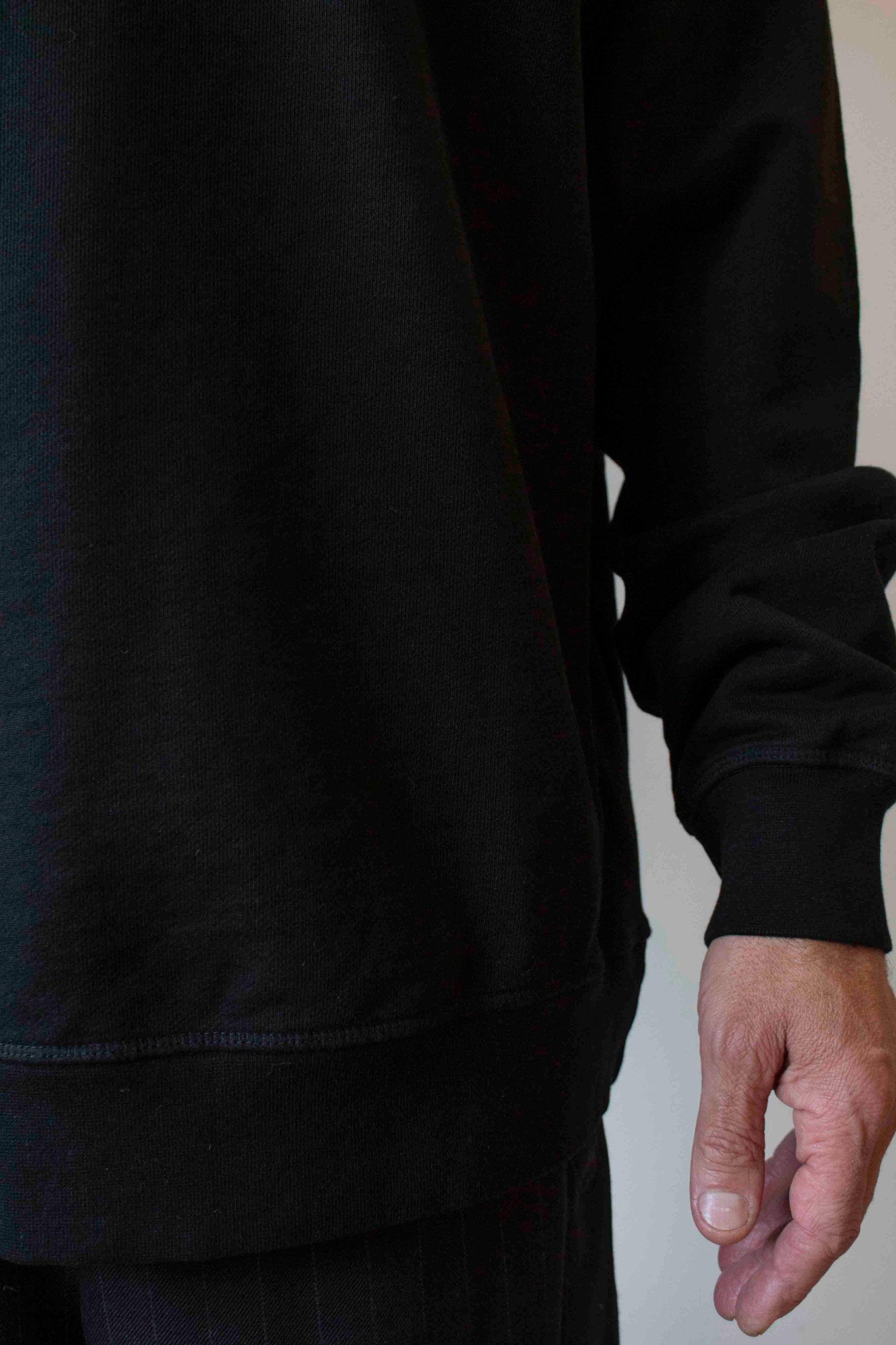 N° 356 pressed flower heavyweight sweatshirt - sumi black/choco brown