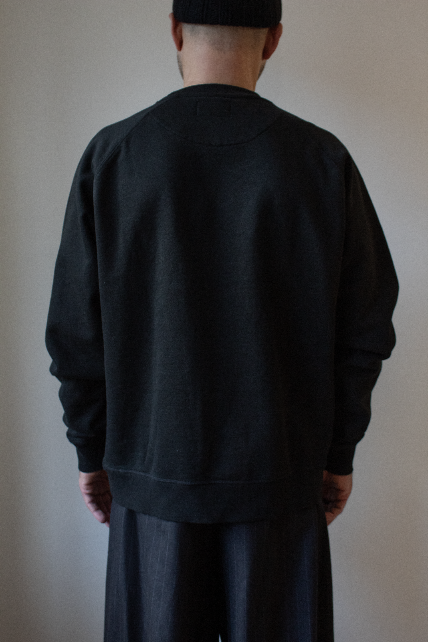 N° 356 pressed flower heavyweight sweatshirt - sumi black/nasu purple