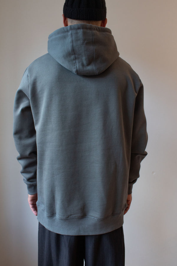 N° 306 pressed flower heavyweight brushed hoodie - serow grey/fuji lilac