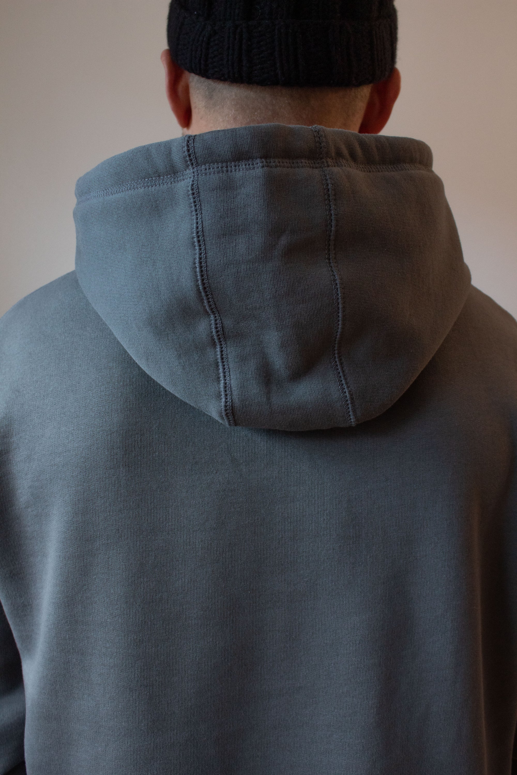 N° 306 pressed flower heavyweight brushed hoodie - serow grey/fuji lilac