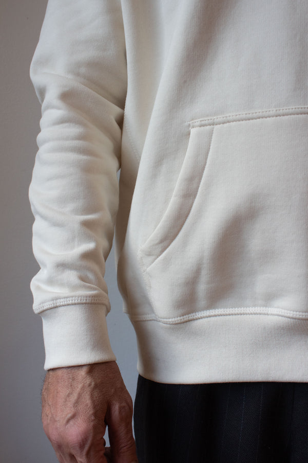 N° 306 pressed flower heavyweight brushed hoodie - shu cream