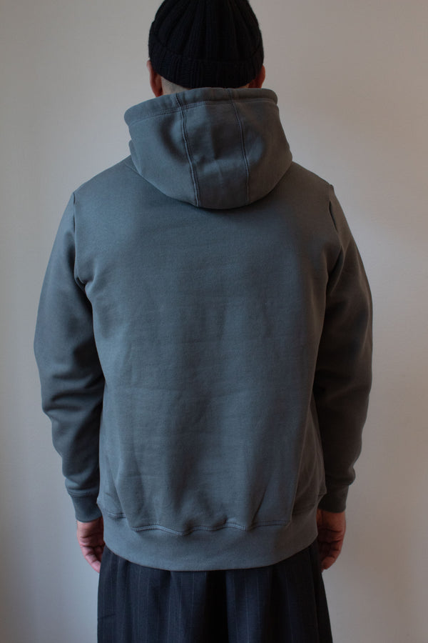 N° 306 pressed flower heavyweight brushed hoodie - serow grey/fuji lilac