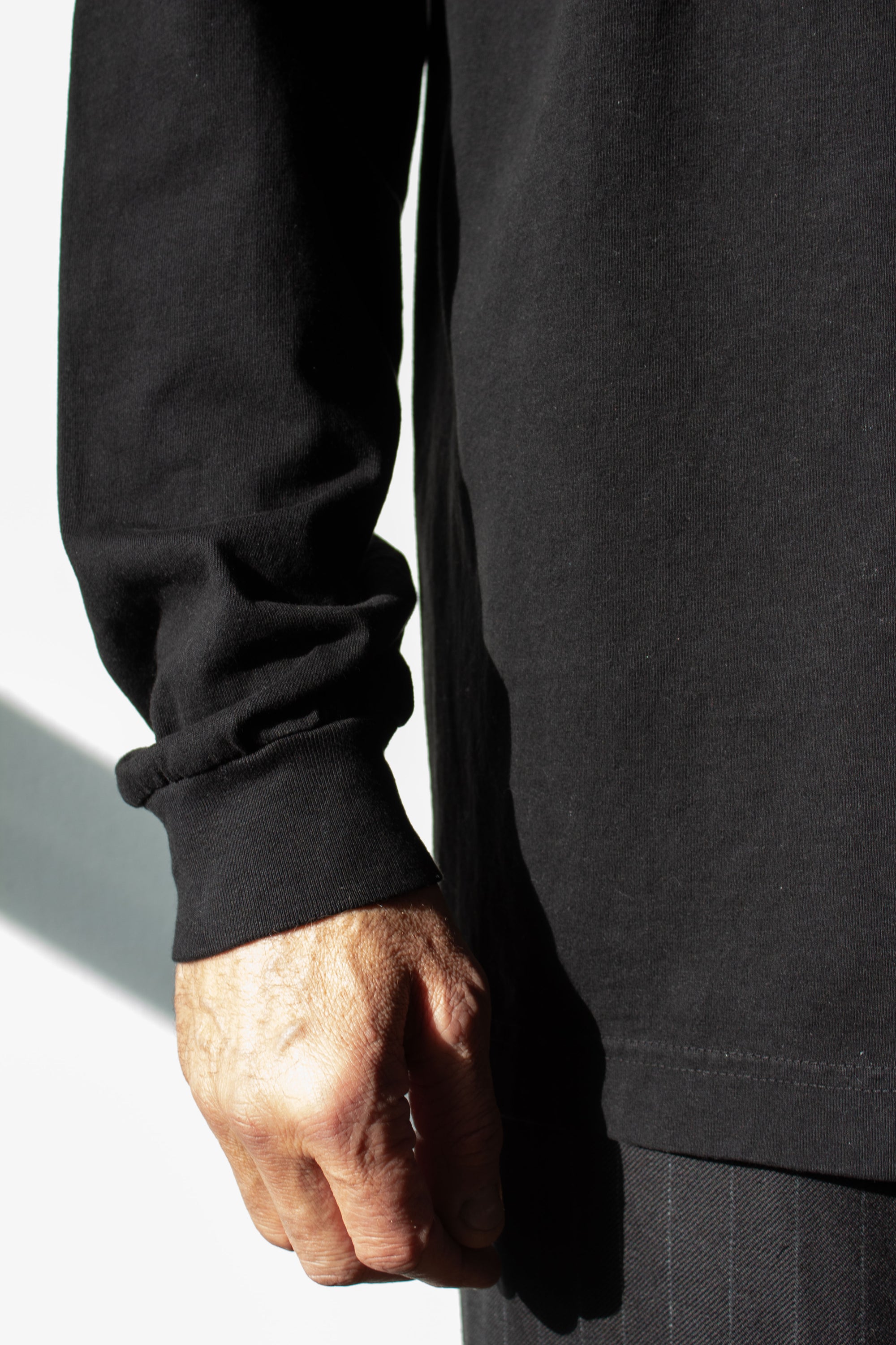 N° 355 pressed flower long sleeve T-shirt - sumi black