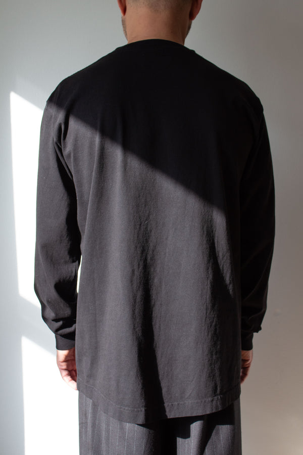 N° 355 pressed flower long sleeve T-shirt - sumi black