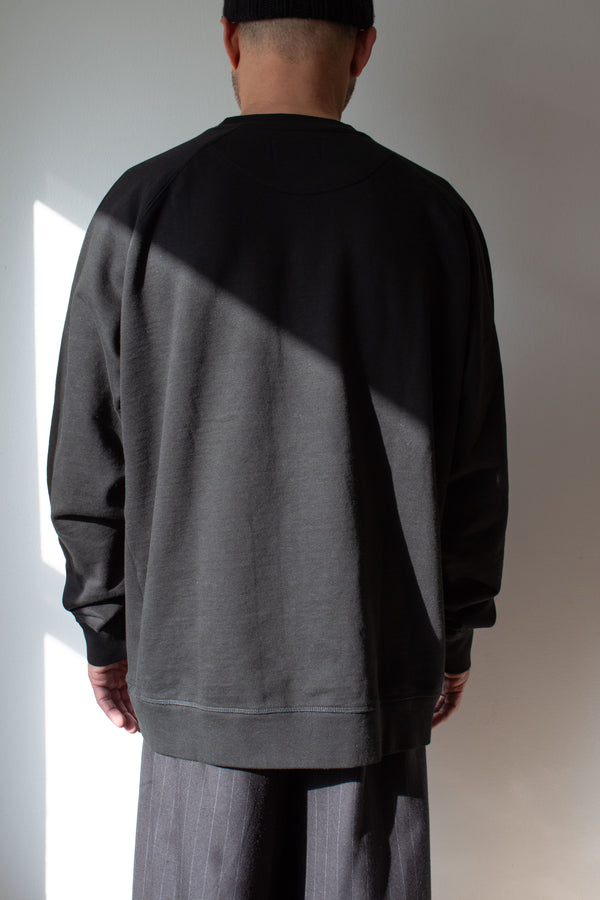N° 356 pressed flower heavyweight sweatshirt - sumi black
