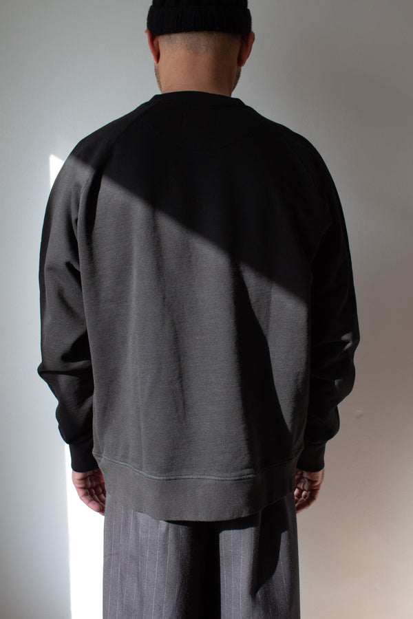 N° 356 pressed flower heavyweight sweatshirt - sumi black/choco brown