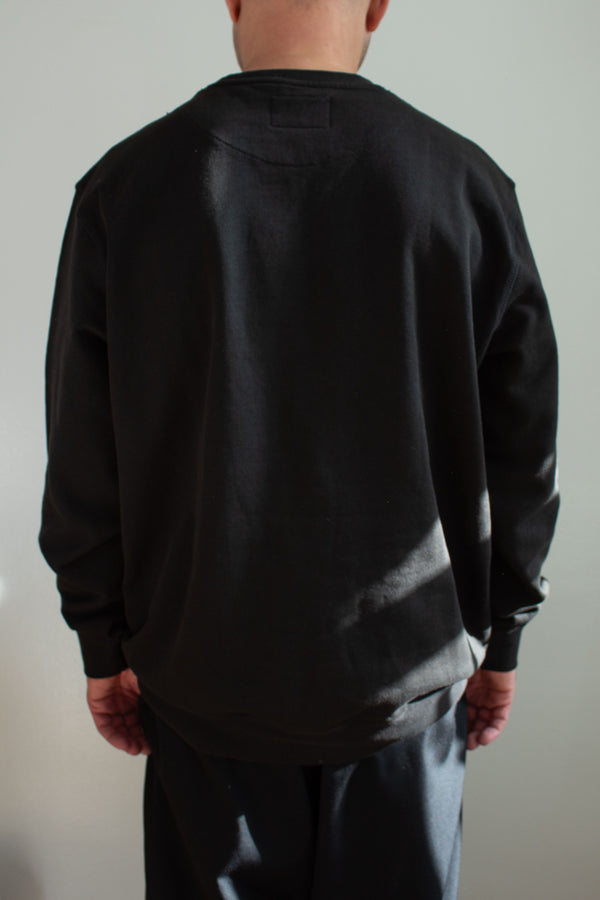 N° 356 pressed flower heavyweight sweatshirt - sumi black/yuki white