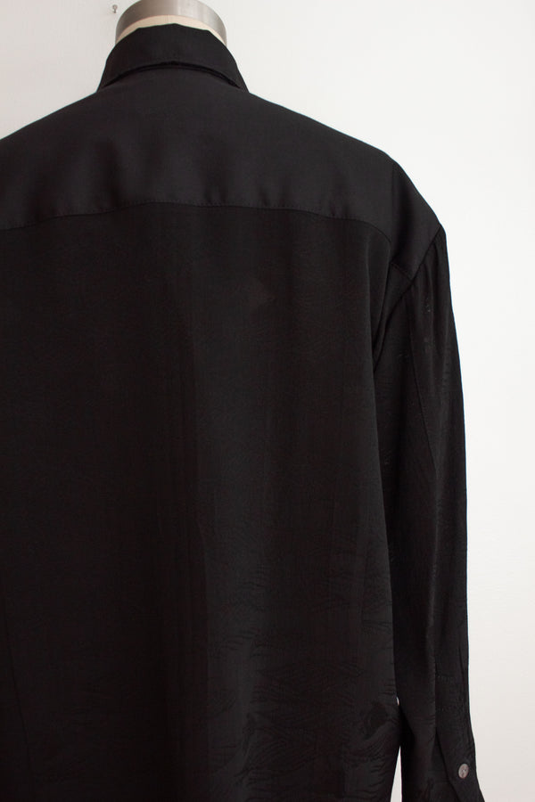 N° 225  paneled pinstripe haori shirt -  S