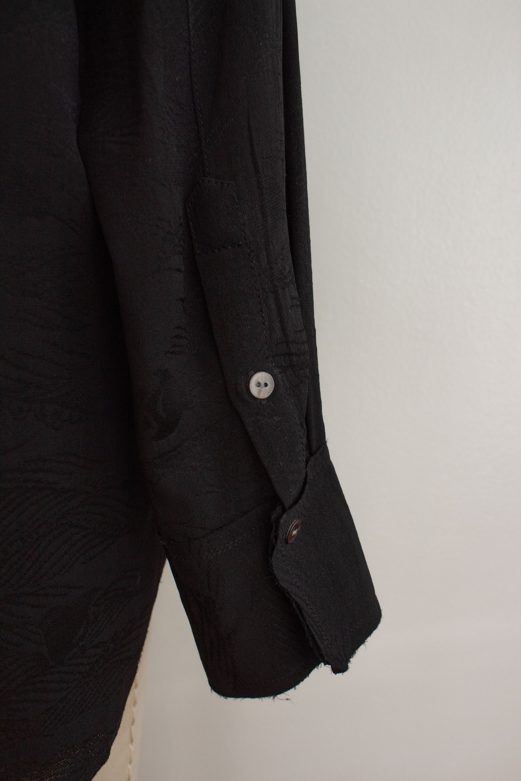 N° 225  paneled pinstripe haori shirt -  S