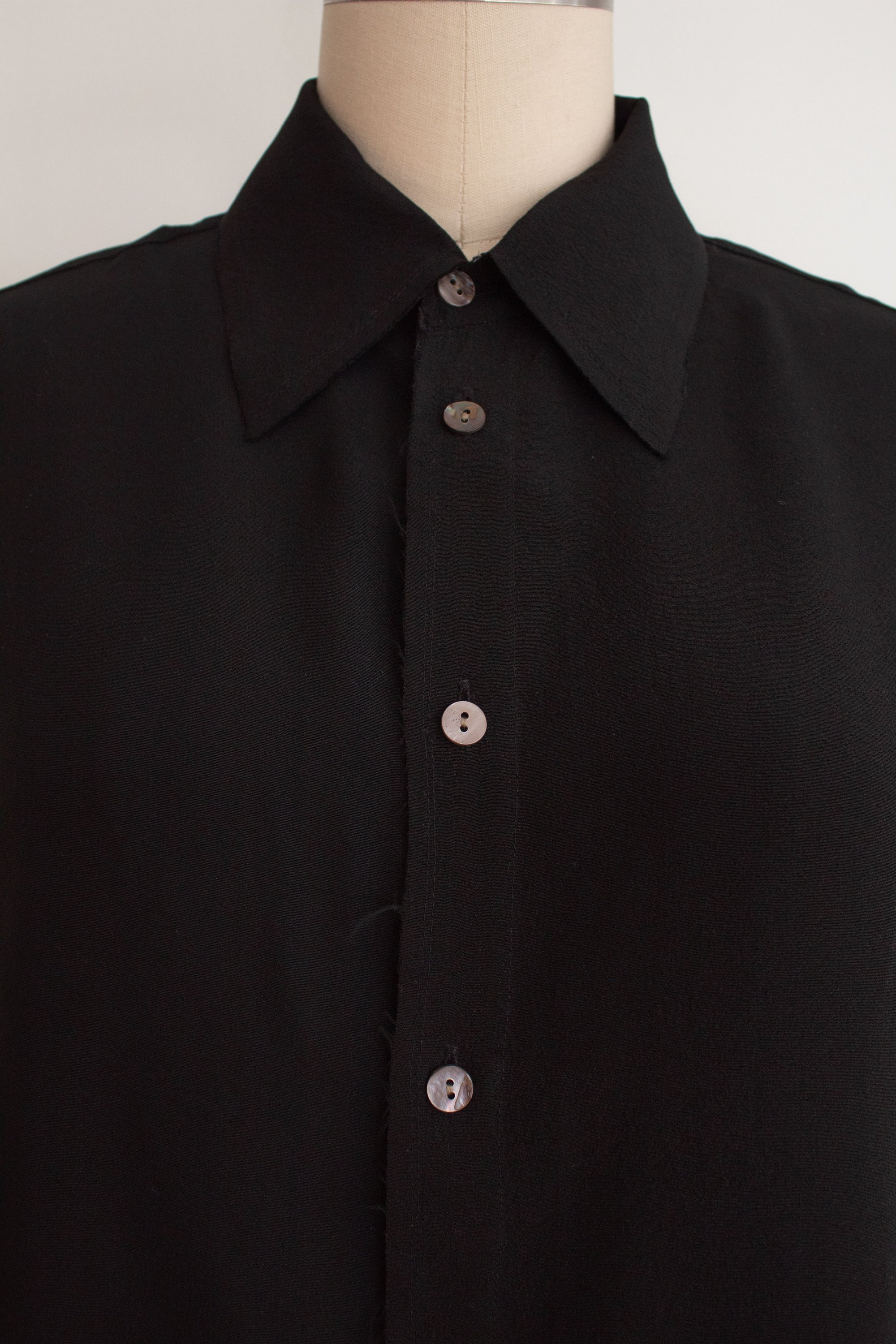 N° 225  paneled pinstripe haori shirt -  S