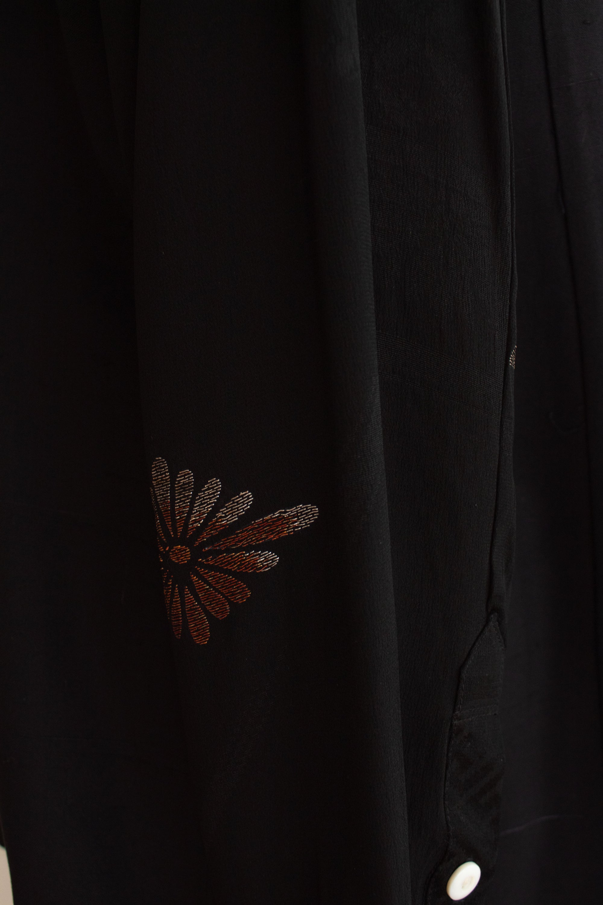 N° 225  paneled pinstripe haori shirt -  M