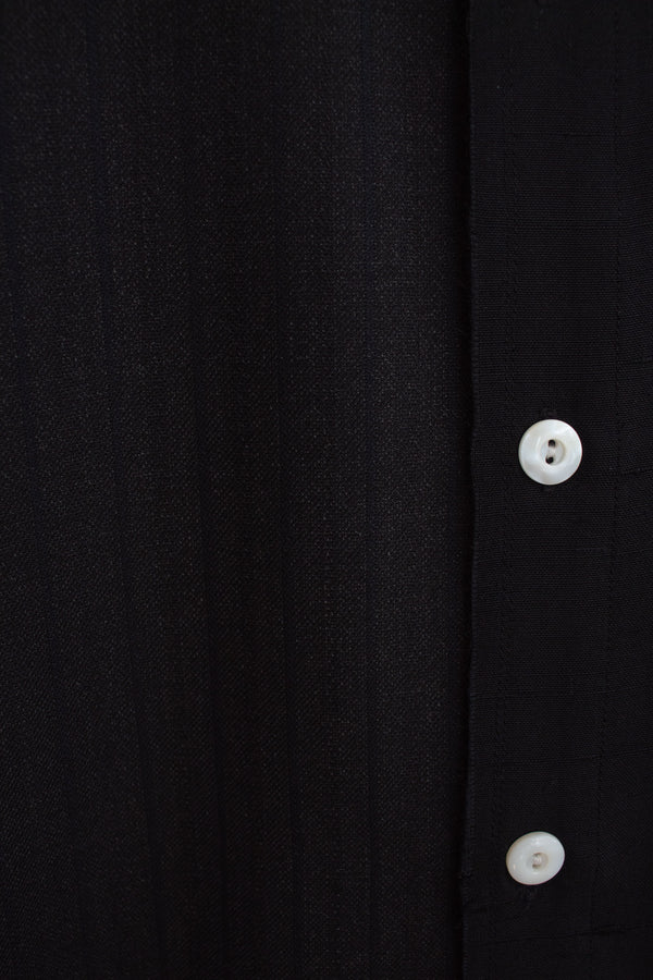 N° 225  paneled pinstripe haori shirt -  M