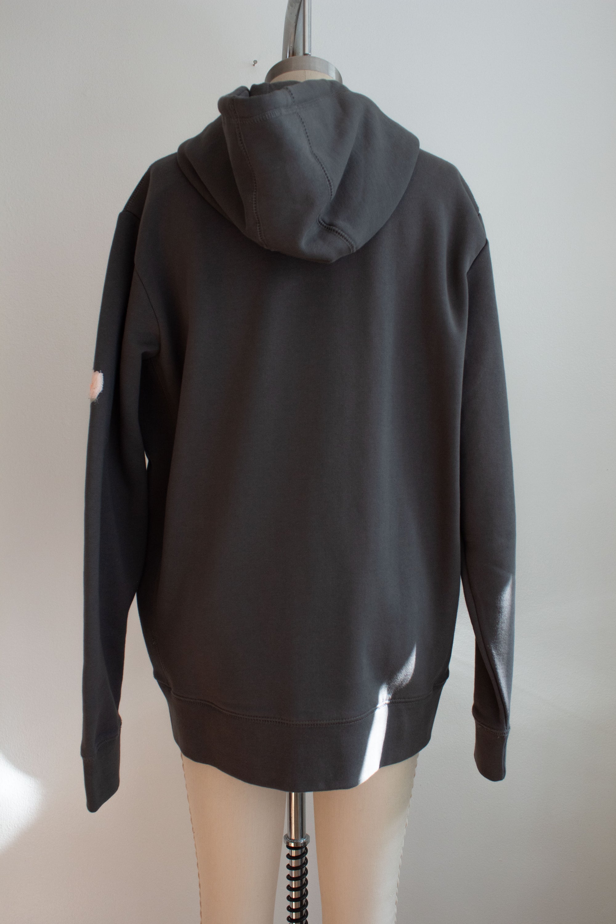 N° 306 multi pressed flower heavyweight brushed zip hoodie - serow grey