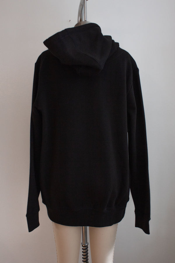 N° 306 pressed flower heavyweight brushed hoodie - sumi black