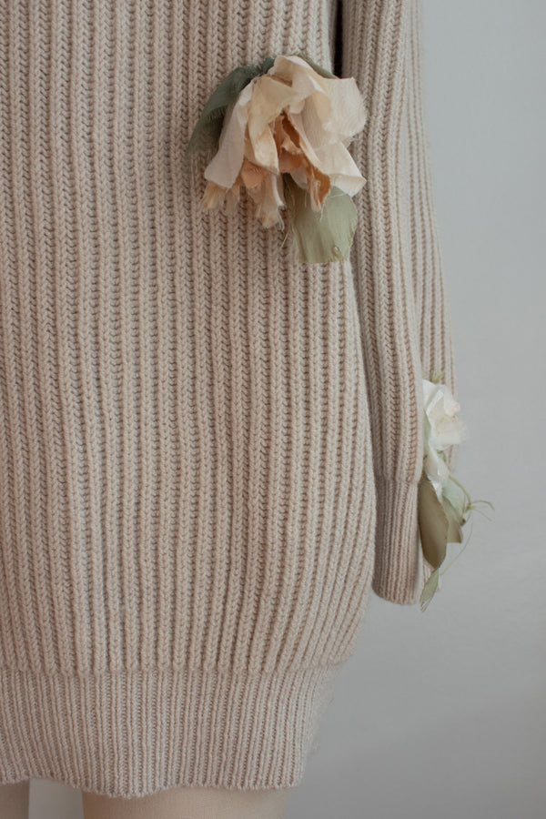 N° 64 fisherman garden sweater 1 - ishi stone