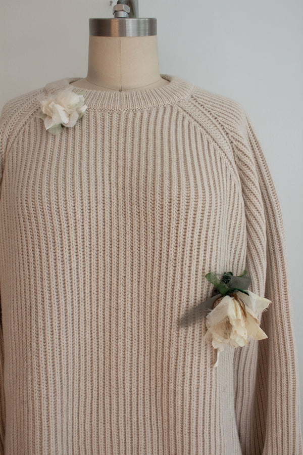 N° 64 fisherman garden sweater 2 - ishi stone