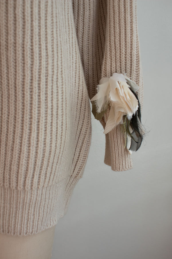 N° 64 fisherman garden sweater 2 - ishi stone