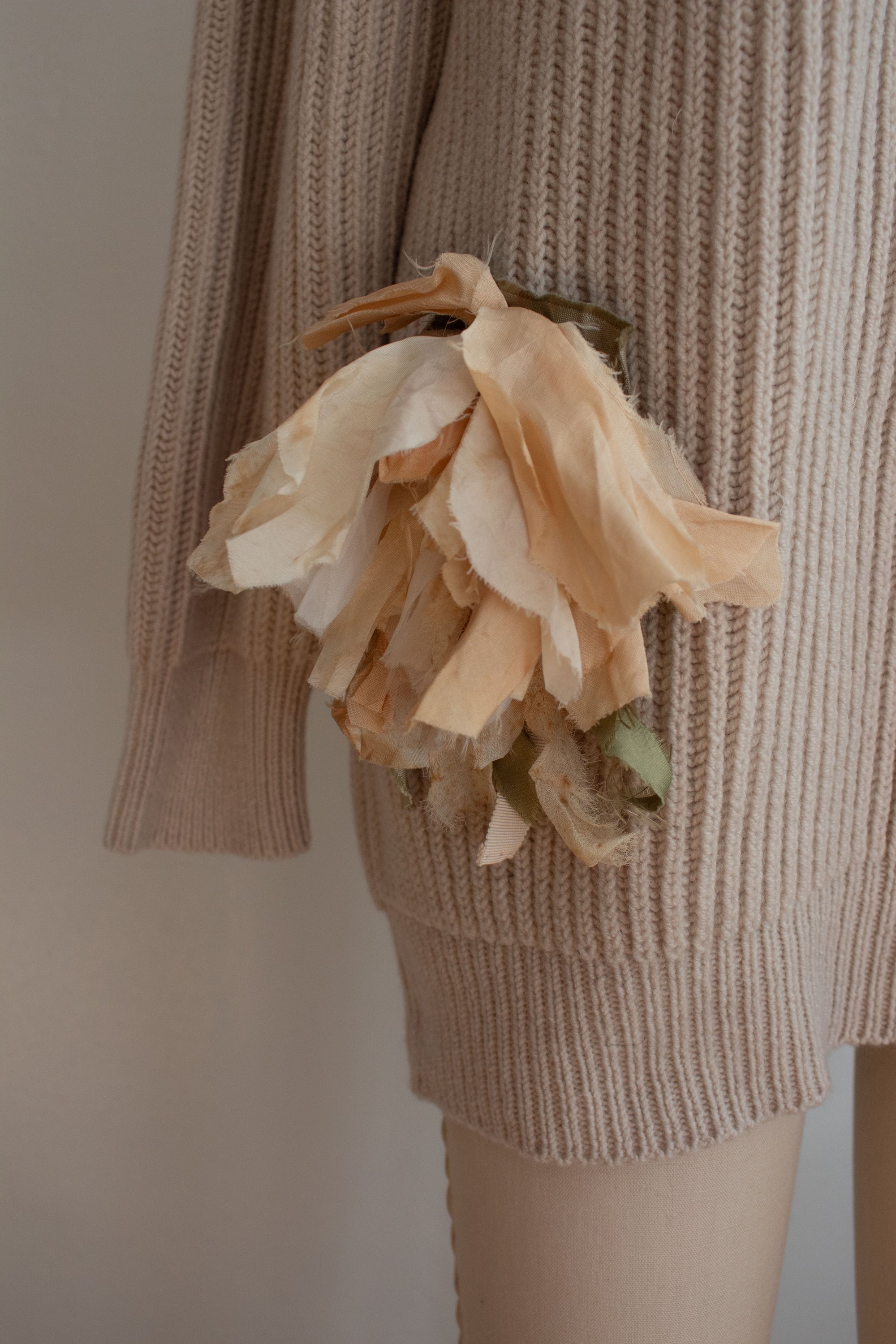 N° 64 fisherman garden sweater 2 - ishi stone