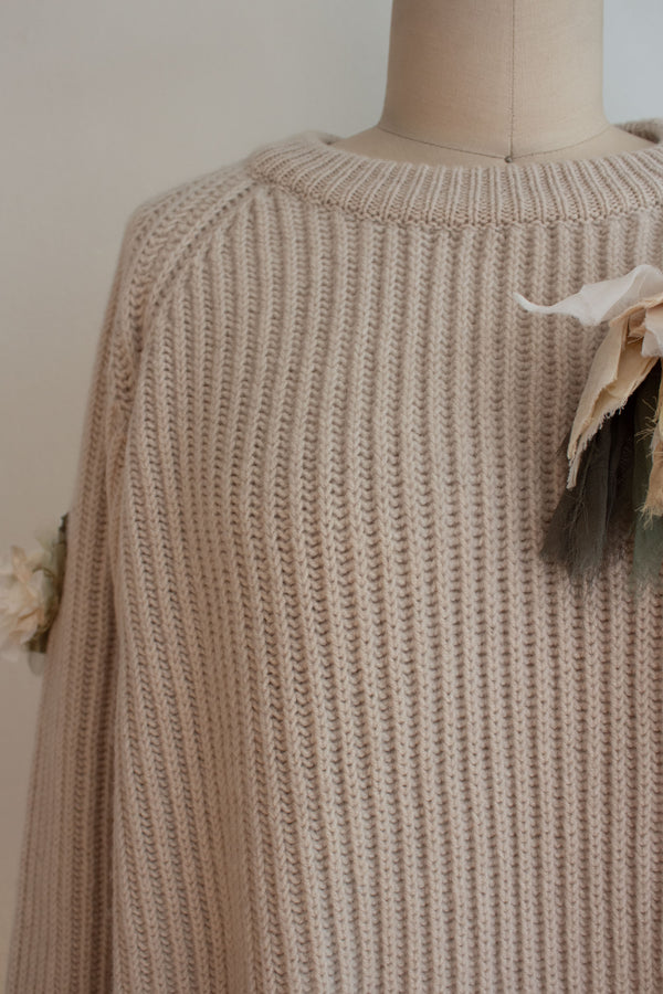 N° 64 fisherman garden sweater 3 - ishi stone
