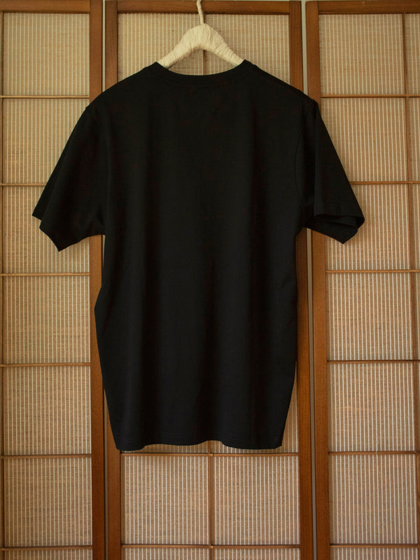 N° 285 heavyweight pressed flower t-shirt - sumi black (made to order)