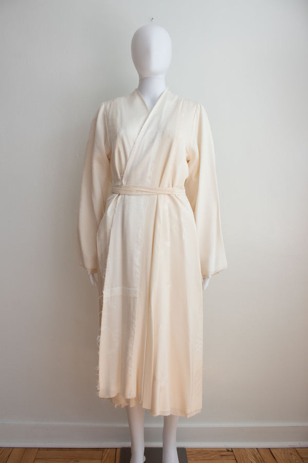 N° 106 irregular hand-stitched kimono wrap dress
