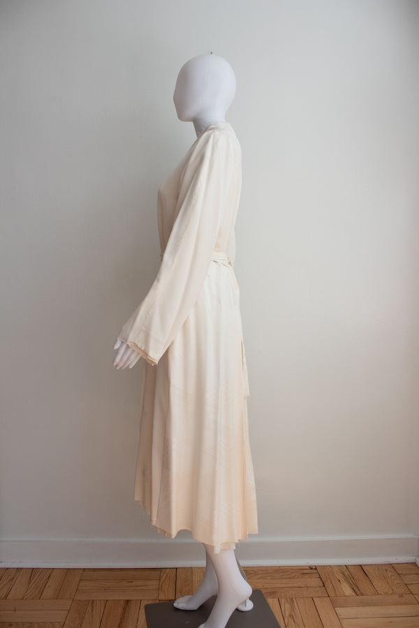 N° 106 irregular hand-stitched kimono wrap dress