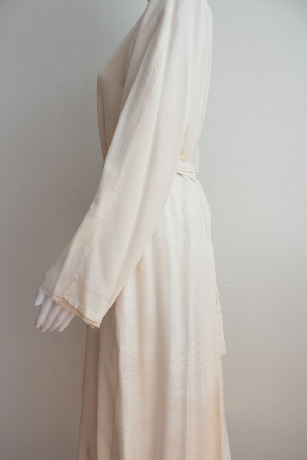 N° 106 irregular hand-stitched kimono wrap dress