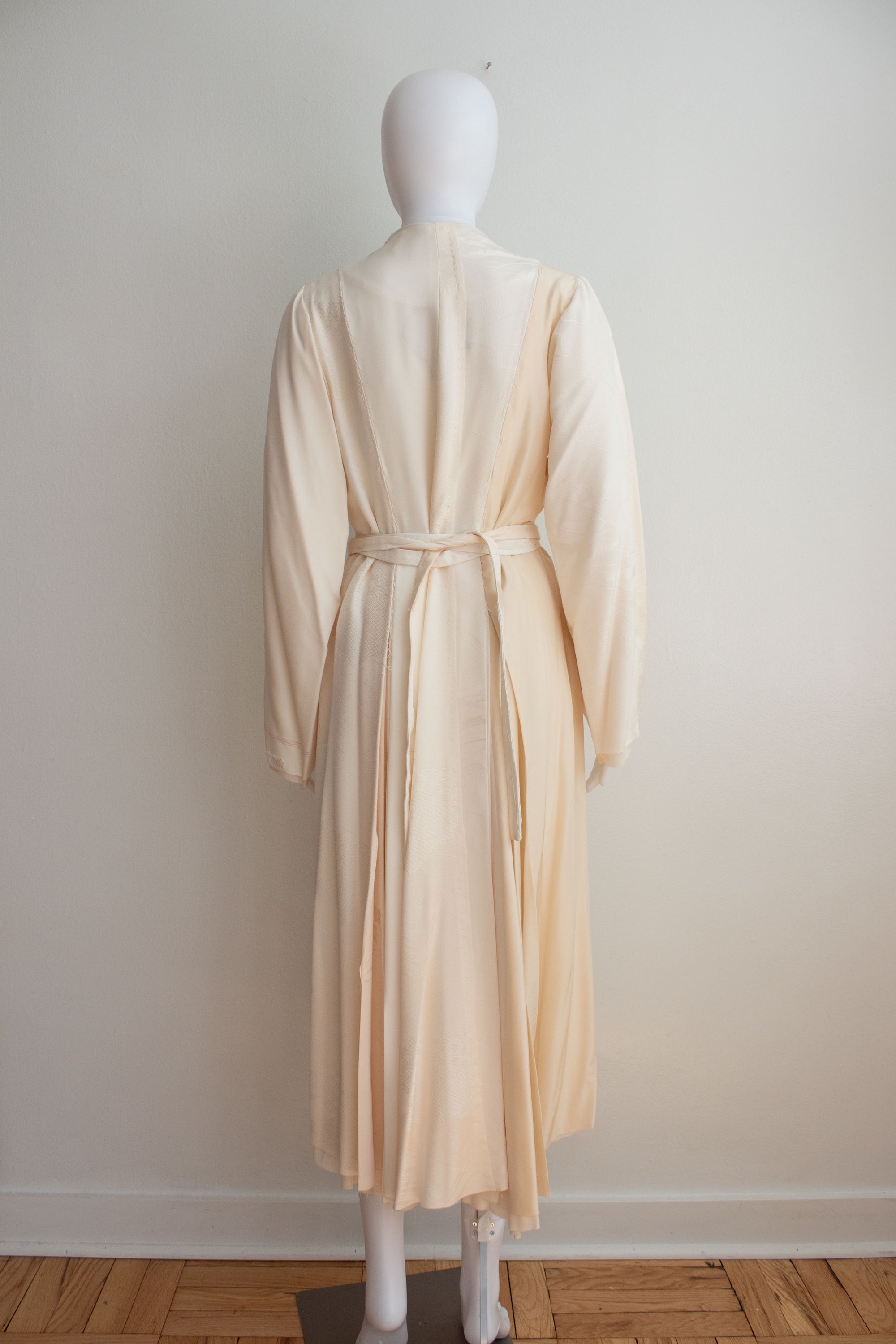 N° 106 irregular hand-stitched kimono wrap dress