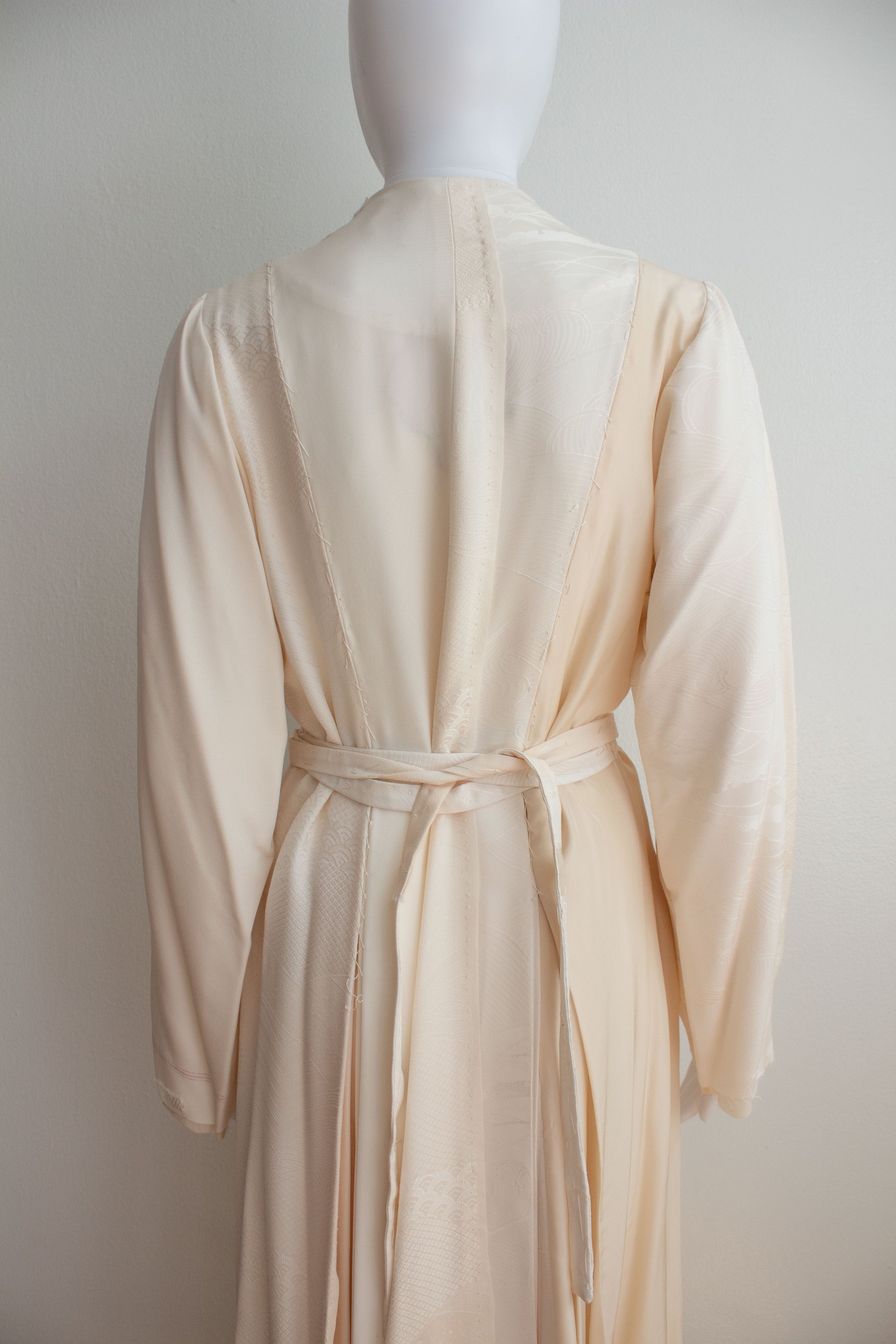 N° 106 irregular hand-stitched kimono wrap dress