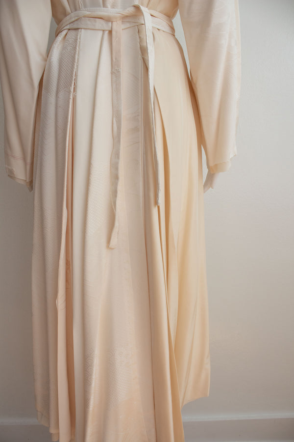N° 106 irregular hand-stitched kimono wrap dress