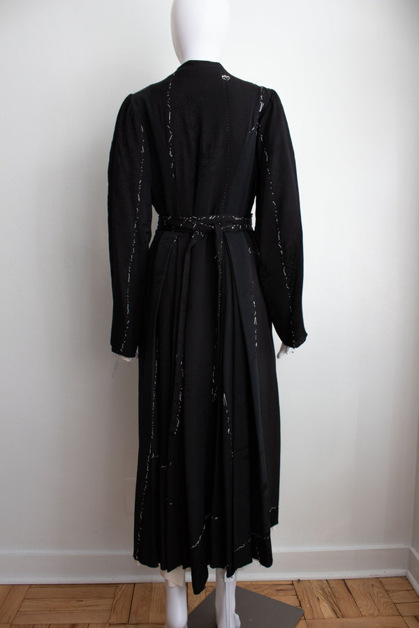 N° 106 irregular hand-stitched kimono wrap dress