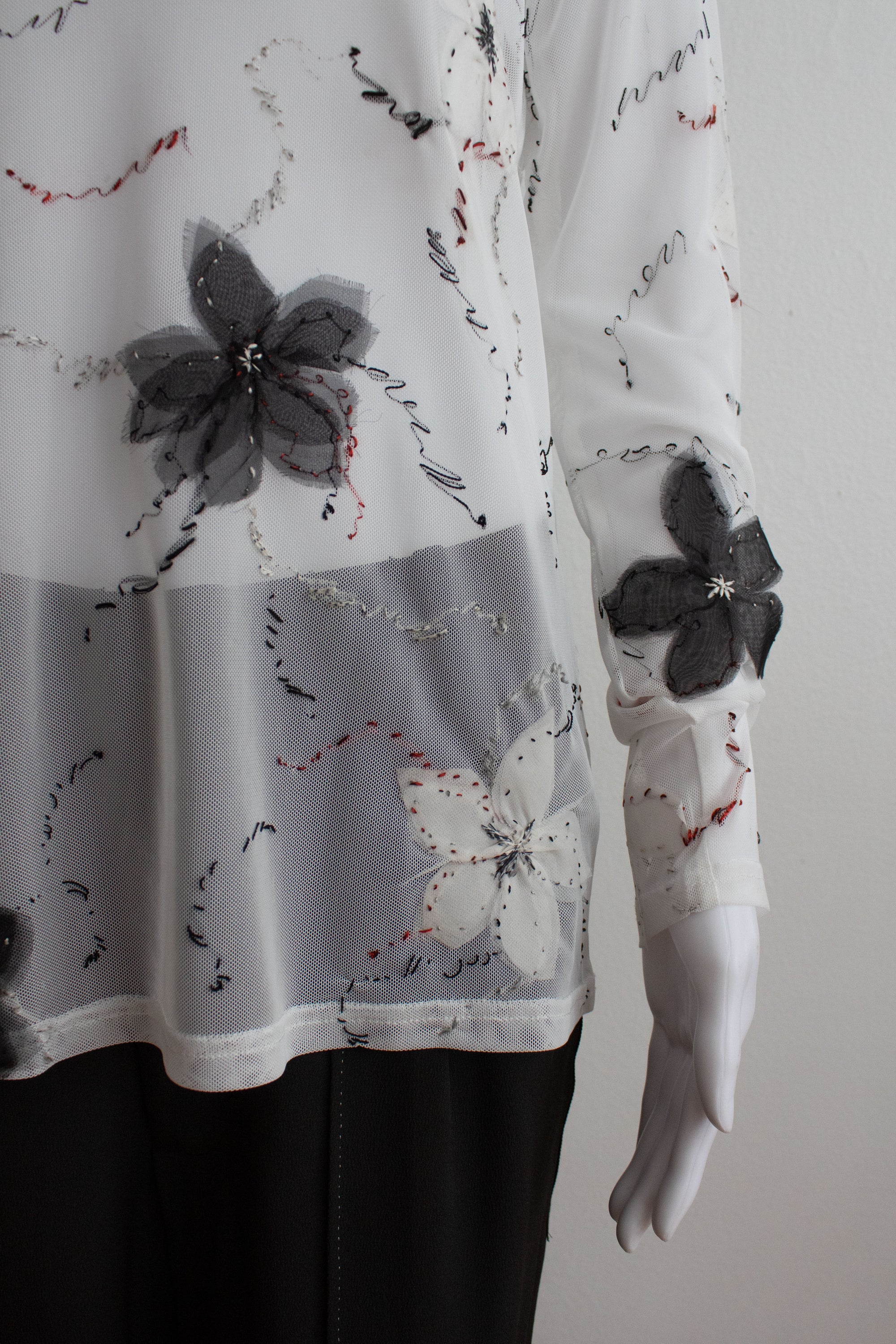 N° 73 constellation flowers long sleeve -  yuki white